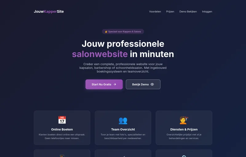 Voorbeeld van JouwKapperSite