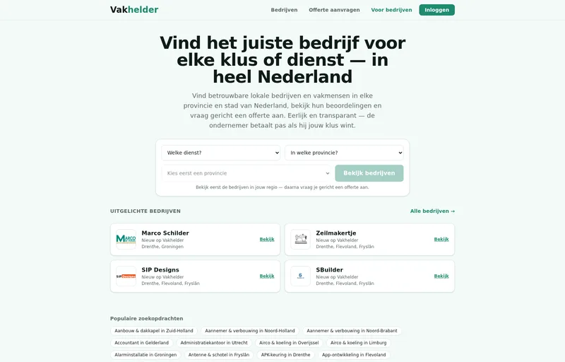 Voorbeeld van Vakhelder